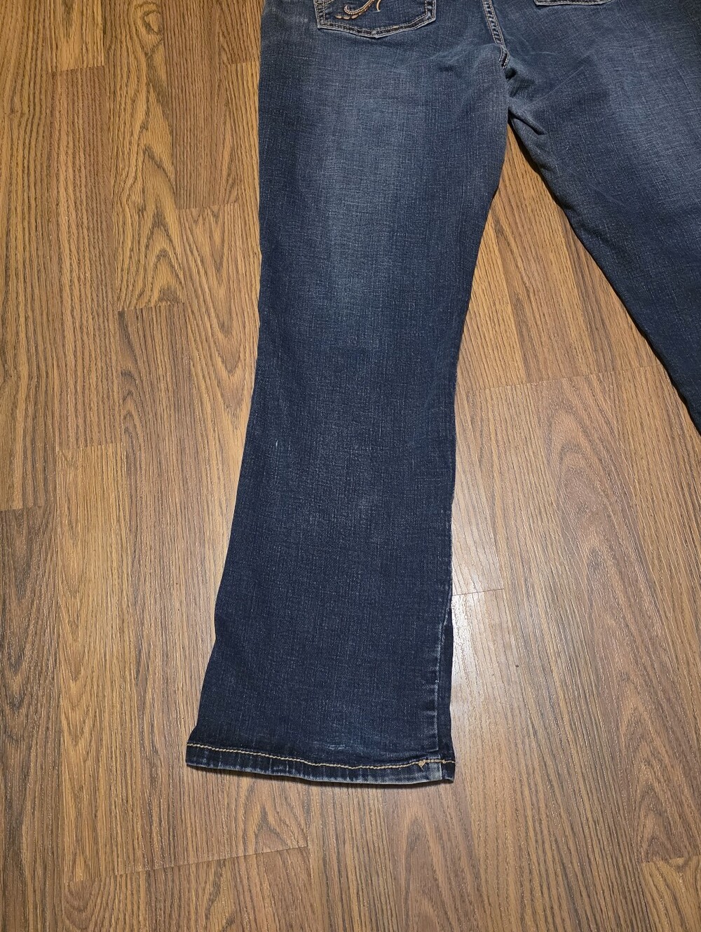 Wrangler Aura Womens Size 10 Dark Wash Bootcut Jeans Embroidered Pocket Western - Picture 10 of 11